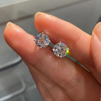 Moissanite Diamond Solataire Stud Earrings