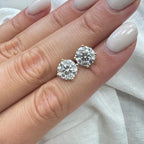 Moissanite Diamond Solataire Stud Earrings