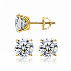 Moissanite Diamond Solataire Stud Earrings