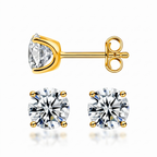 Moissanite Diamond Solataire Stud Earrings
