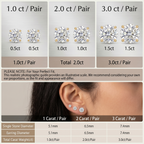 Moissanite Diamond Solataire Stud Earrings