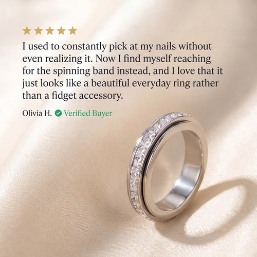18K Gold Anxiety Spinner Ring
