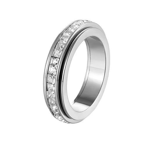 18K Gold Anxiety Spinner Ring
