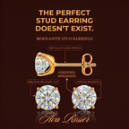 Moissanite Diamond Solataire Stud Earrings